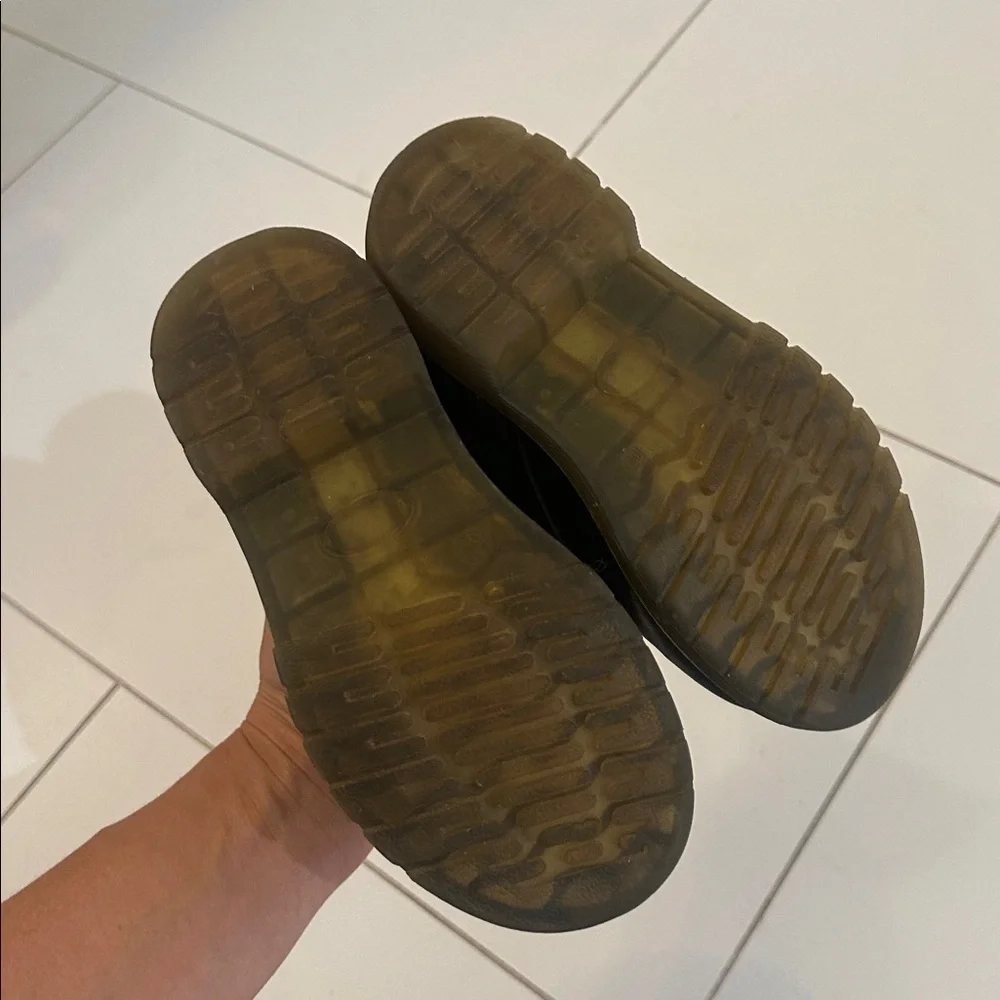 Kids Black Boots 28 leather